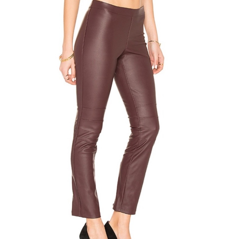 Burgundy Leather Pants